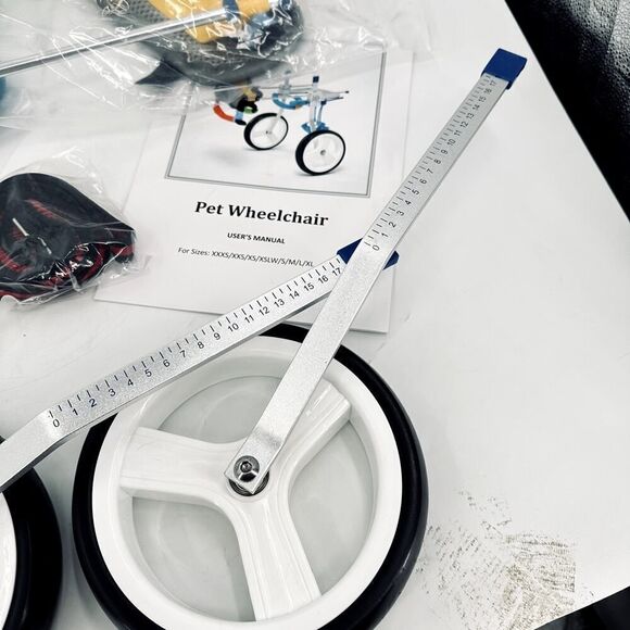 Adjustable 2 Wheel Dog Cart Wheelchair Hind Leg Support Size Small 22-40 lbs - Picture 9 of 10